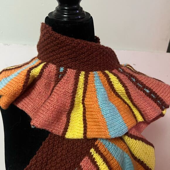 CASCADE YARNS 60 QUICKS KNITS STRIPED & RUFFLE‎ WRAP 100% Peruvian HIGHLA WOOL - Picture 5 of 6